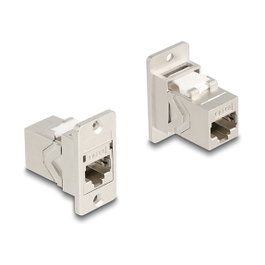 DeLOCK 67163 Módulo Keystone RJ45 Hembra a Hembra Cat.6A Plata