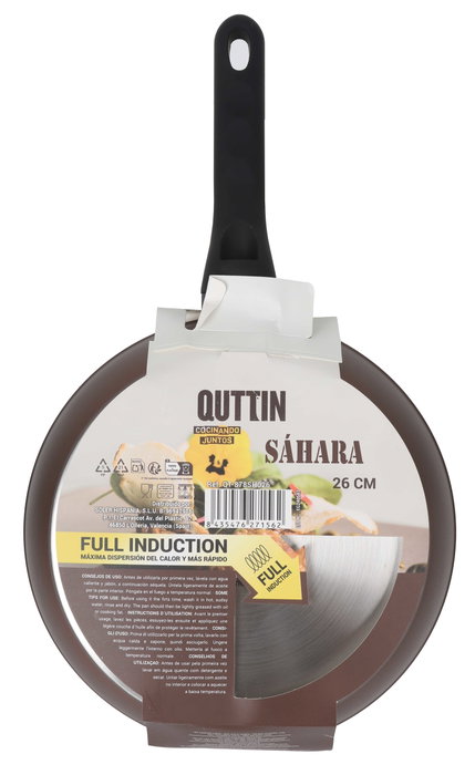 Quttin Sarten Aluminio Forjado 26 cm Mango Soft Full Saha (6 Unidades)