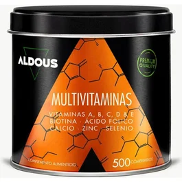 Aldous Bio Multivitaminas 500 Comp Vitamina C, D, E, A, Vitaminas B, Biotina