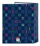 Carpeta de anillas Benetton Damero Azul marino A4 27 x 33 x 6 cm