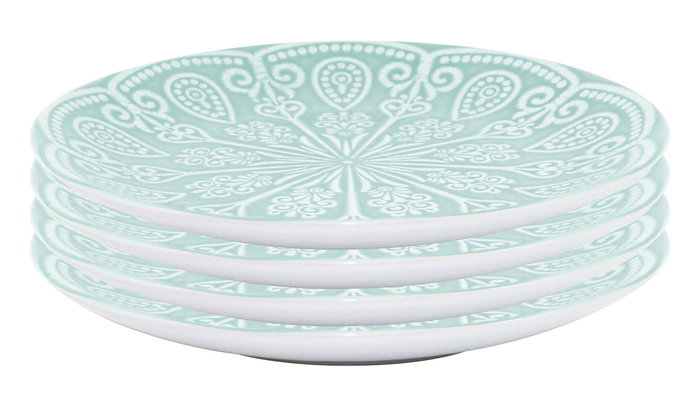 DKD Home Decor Plato Arabe Mandala 24 Verde Menta Gres 19.8 x 2 x 19.8 cm Set de 4 DKD Home Decor Plato Arabe Mandala 24 Verde Menta Gres 19.8 x 2 x 19.8 cm Set de 4