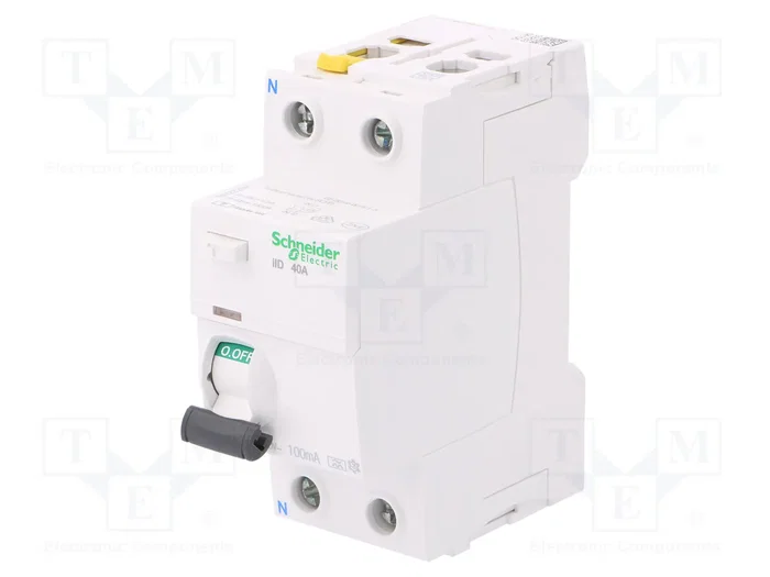 SCHNEIDER ELECTRIC Interruptor diferencial ACTI9 iID 40A 0,1A 2 polos SCHNEIDER ELECTRIC Interruptor diferencial ACTI9 iID 40A 0,1A 2 polos