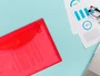 Liderpapel Carpeta dossier A4 roja con cierre de velcro