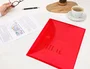 Liderpapel Carpeta dossier A4 roja con cierre de velcro