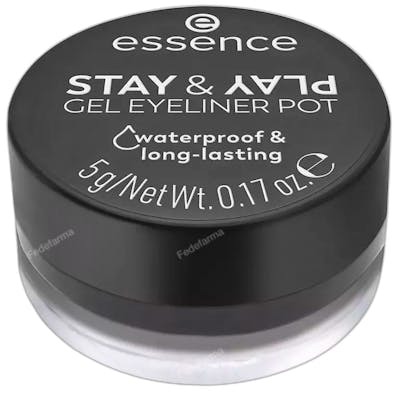 Essence STAY & PLAY Eyeliner Gel en Tarro #01-Black Essence STAY & PLAY Eyeliner Gel en Tarro #01-Black