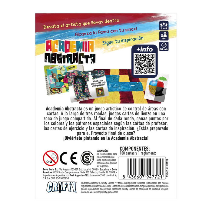 Devir Juego de Mesa Academia Abstracta - Juego de Cartas Estratégico para 2 a 4 Jugadores a Partir de 8 Años