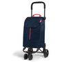 Gimi Carro de la Compra Twin Azul 50L 154320 Doble Uso 4 Ruedas/2 Ruedas Poliéster