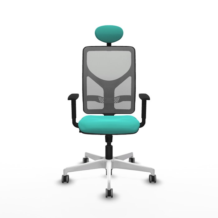 PIQUERAS Y CRESPO Silla de oficina Motilla Turquesa y Gris con mecanismo Sincro PIQUERAS Y CRESPO Silla de oficina Motilla Turquesa y Gris con mecanismo Sincro