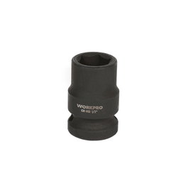 Workpro Vaso de impacto hexagonal 1/2 pulg 21 mm Acero al cromo molibdeno acabado fosfatado