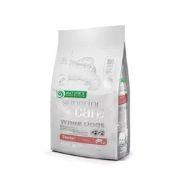 Nature's Protection Sc White Dog Starter Salmón Alimento Seco Sin Granos para Cachorros de Pelaje Blanco 10 kg