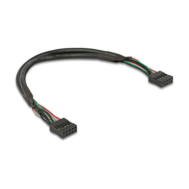 DeLOCK Cable USB 2.0 de 10 pines a 10 pines, 25 cm, hembra a hembra DeLOCK Cable USB 2.0 de 10 pines a 10 pines, 25 cm, hembra a hembra