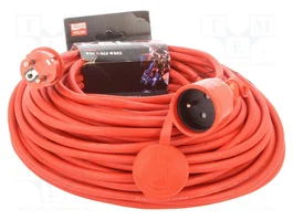 KEL Prolongador de alimentación H05RR-F 3G1,5mm2 40m Rojo