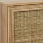 Home Deco Factory Aparador Bali 3 Puertas Madera y Ratán 115x39x70 cm Colección Natural