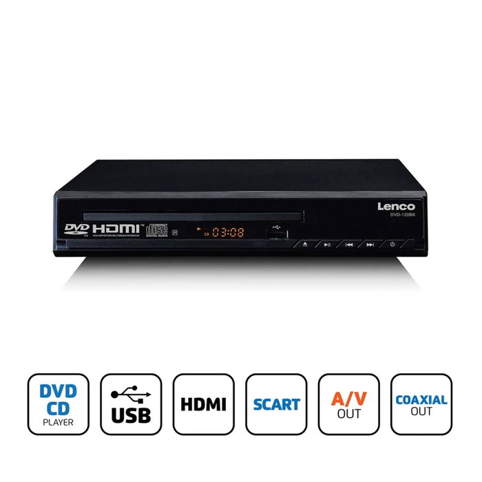 Lenco DVD-120BK Black