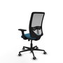 PIQUERAS Y CRESPO Silla de oficina Zulema Verde petróleo y Gris