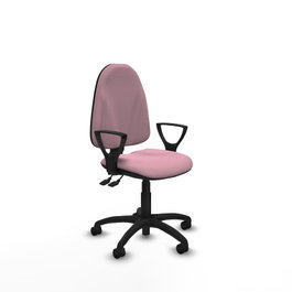 PIQUERAS Y CRESPO Silla de oficina Algarra, Tela Rosa, Mecanismo Asincro