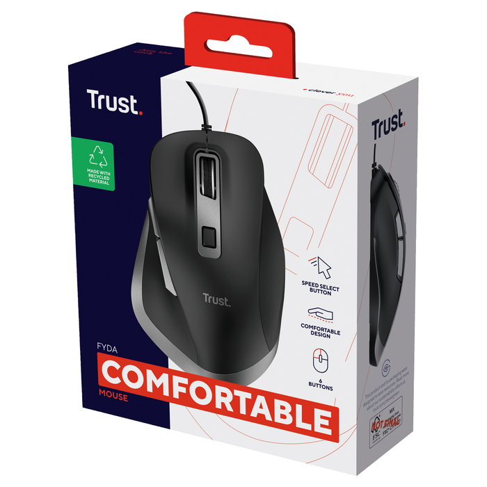 Trust Fyda Ratón Ergonómico Negro 5000 DPI Trust Fyda Ratón Ergonómico Negro 5000 DPI