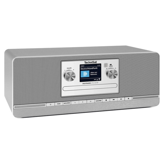 TechniSat DIGITRADIO 372 CD BT Radio Cocina con CD, Bluetooth 5.0, USB, DAB/DAB+/FM, Pantalla TFT, Plata/Anthracita