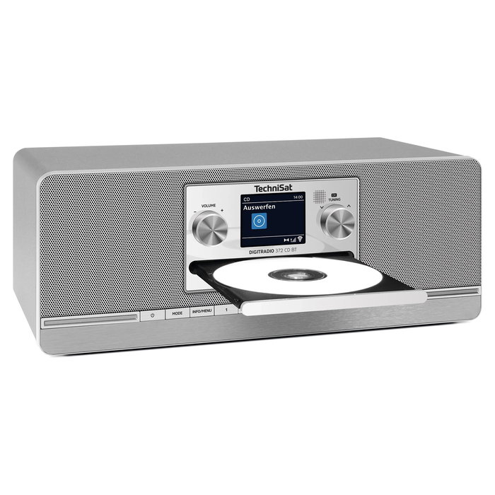 TechniSat DIGITRADIO 372 CD BT Radio Cocina con CD, Bluetooth 5.0, USB, DAB/DAB+/FM, Pantalla TFT, Plata/Anthracita