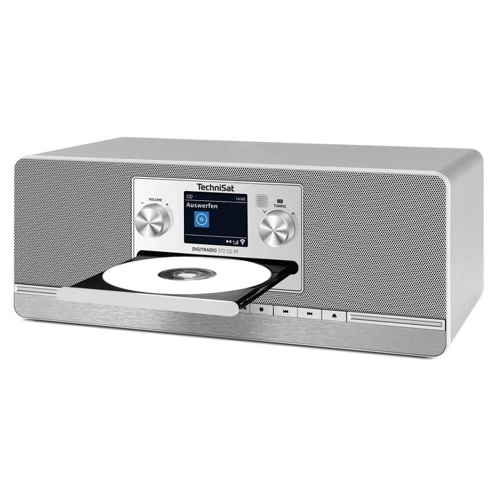 TechniSat DIGITRADIO 372 CD BT Radio Cocina con CD, Bluetooth 5.0, USB, DAB/DAB+/FM, Pantalla TFT, Plata/Anthracita