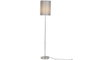 DKD Home Decor Lámpara de Pie Gris y Plateado de Poliéster y Metal