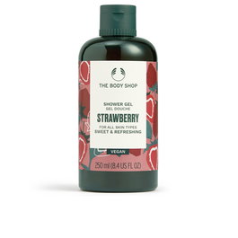 The Body Shop Gel de Ducha de Fresa 250 ml con Aloe Vera de Comercio Justo - 92% Ingredientes Naturales, Fragancia Dulce, Piel Suave