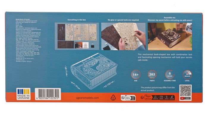 Ugears Libro de los Secretos Maqueta de Madera 3D Ugears Libro de los Secretos Maqueta de Madera 3D