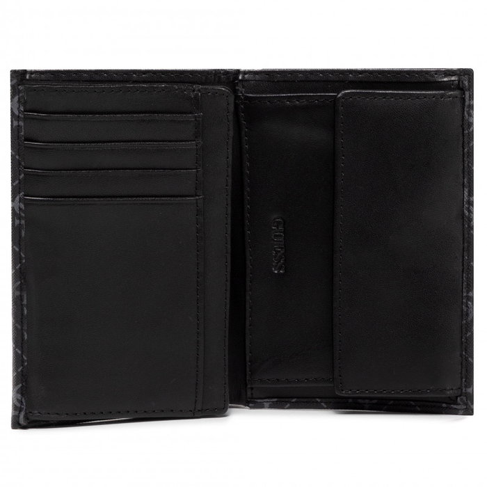 Guess Dan Cartera de tela Pequeña Negro para Hombre Guess Dan Cartera de tela Pequeña Negro para Hombre