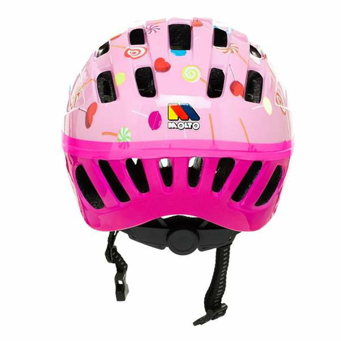 Molto Casco más protecciones rosa 2 a 10 años