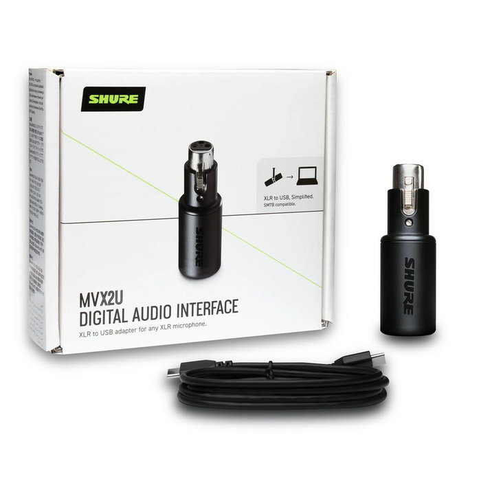 Shure mvx2u interfaz de grabaciÓn de audio
