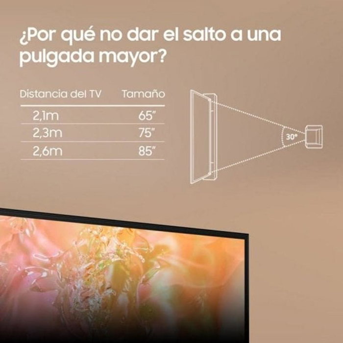 Samsung TV 65 Pulgadas LED 4K Ultra HD Smart TU65DU7105 con Tizen, HDR10+, Crystal UHD, Motion Xcelerator