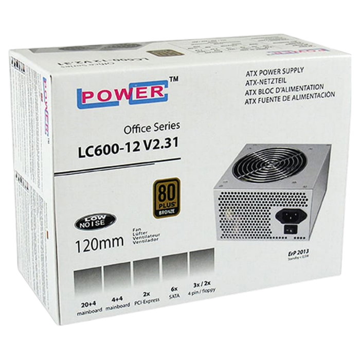 LC-Power LC600-12 V2.31 450W 80+ Bronze ATX Gris LC-Power LC600-12 V2.31 450W 80+ Bronze ATX Gris