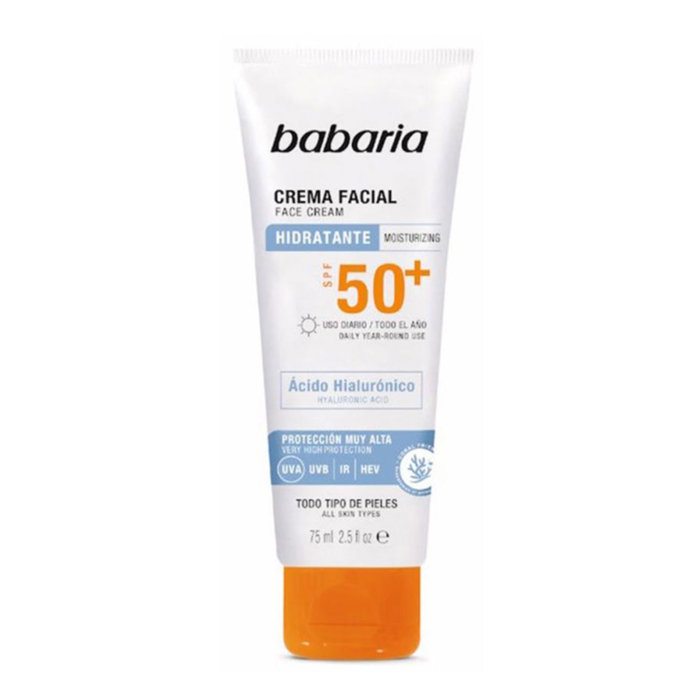 Babaria Crema Facial Hidratante SPF50+ Todo Tipo de Piel 75 ml Babaria Crema Facial Hidratante SPF50+ Todo Tipo de Piel 75 ml