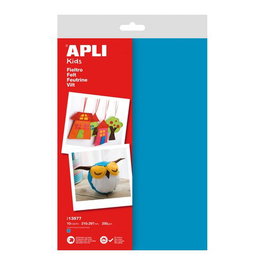 APLI Set de 10 Fieltro A4 Azul