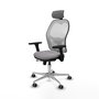 PIQUERAS Y CRESPO Silla de oficina Jorquera con mecanismo Sincro/Traslack, Gris y Blanco