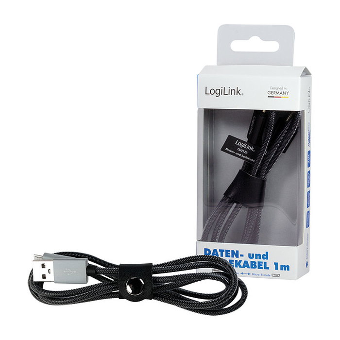 LogiLink Cable USB 2.0 USB-A/M a Micro-USB/M de 1 m en negro LogiLink Cable USB 2.0 USB-A/M a Micro-USB/M de 1 m en negro
