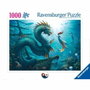 Ravensburger Rompecabezas de 1000 piezas: Dragón, sirena y tortugas de aguas profundas