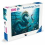 Ravensburger Rompecabezas de 1000 piezas: Dragón, sirena y tortugas de aguas profundas