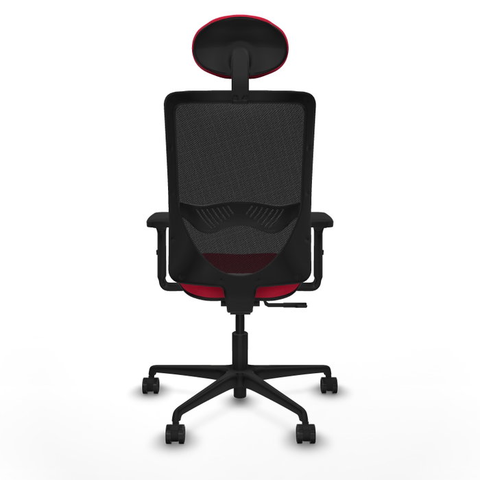 PIQUERAS Y CRESPO Silla de oficina Zulema con mecanismo Sincro, Tela Roja y Malla Negra PIQUERAS Y CRESPO Silla de oficina Zulema con mecanismo Sincro, Tela Roja y Malla Negra