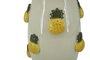 DKD Home Decor Jarrón de Gres Relieve Piñas Amarillo