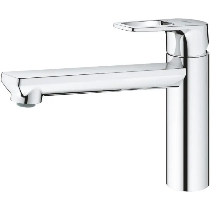 Grohe BauLoop 31706000 Mezclador monomando de lavabo con caño mediano, Cromo brillante Grohe BauLoop 31706000 Mezclador monomando de lavabo con caño mediano, Cromo brillante