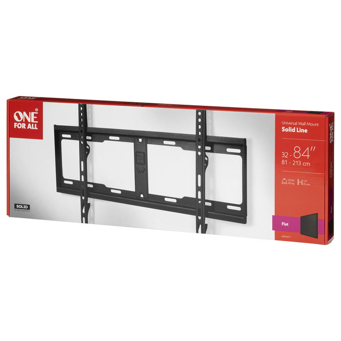 One For All WM4611 Soporte de pared para TV de 32 a 84 pulgadas, Negro One For All WM4611 Soporte de pared para TV de 32 a 84 pulgadas, Negro