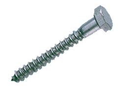 Tornillo Tirafondo Cabeza Hexagonal 8x90 DIN 571