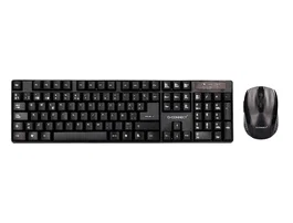 Q-connect Set teclado + ratón inalámbrico 2.4G negro compatible con Windows