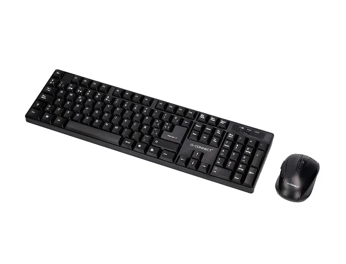 Q-connect Set teclado + ratón inalámbrico 2.4G negro compatible con Windows Q-connect Set teclado + ratón inalámbrico 2.4G negro compatible con Windows