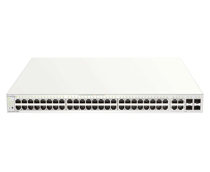 D-Link DBS-2000-52MP Switch Gestionado L2 con 48 Puertos PoE+ y 4 SFP