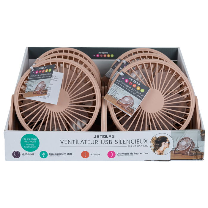 Jet Lag Ventilador Silencioso USB Altura 15 Plástico