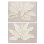 DKD Home Decor Set de 2 Cuadros Lienzo MDF Hojas Palmera 90x60 cm