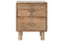 DKD Home Decor Mesita de Noche Amintalla Moderno Mango Natural 40 x 34 x 50 cm 2 Cajones