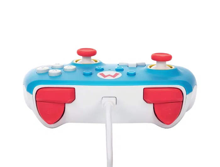 Power a Mando con Cable para Nintendo Switch Mario Brick Breaker Blanco Mate USB 3m